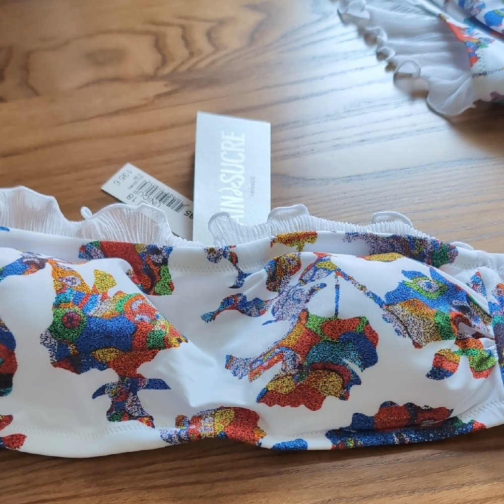 Red and White Bikini Swimwear